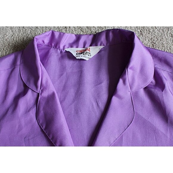 Vintage 1970s Casual Corner Button Front Blouse - Lavender - Med/Large - Picture 10 of 10